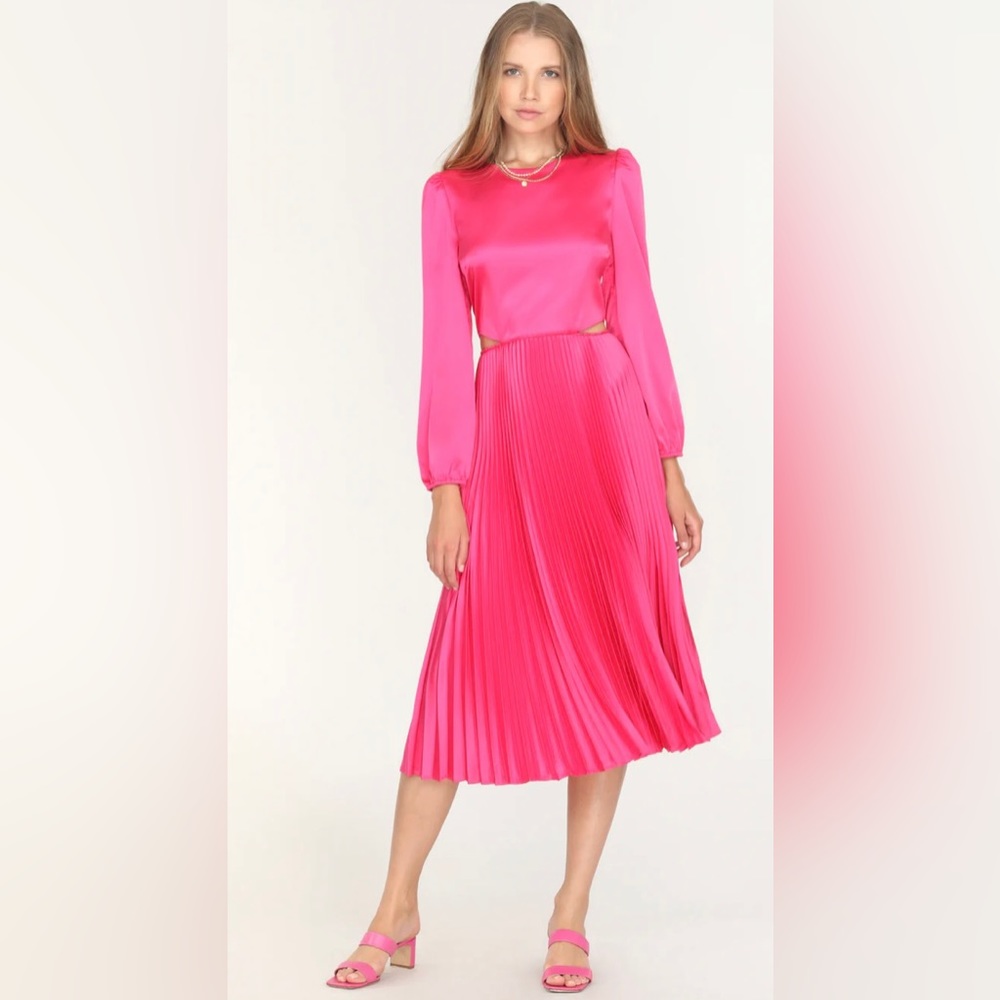 Adelyn Rae Cher Pleated Cut Out Dress